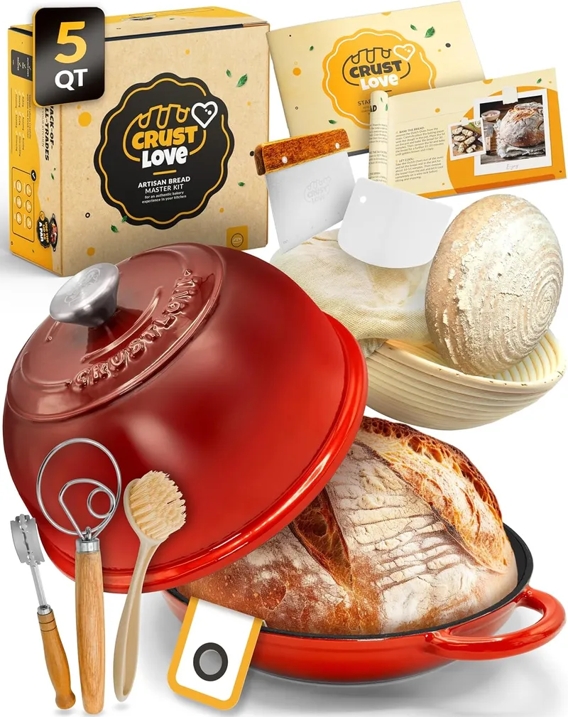 Crustlove Enameled Dutch Oven Bread Baking